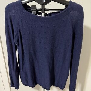 J. Crew Dark Blue Knit Pullover Sweater